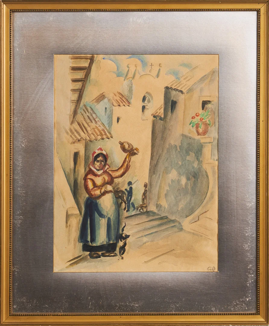 GEORG PAULI (1855-1935). figurscen, akvarell på papper, monogramsignerad GP. — Paintings — Stockholms Auktionsverk Magasin 5