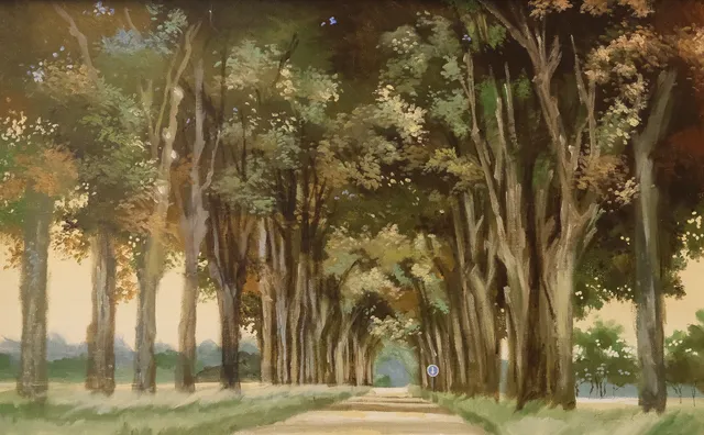 LARS CRONA. "LÖVSAL", OLJA PÅ DUK, 1979.