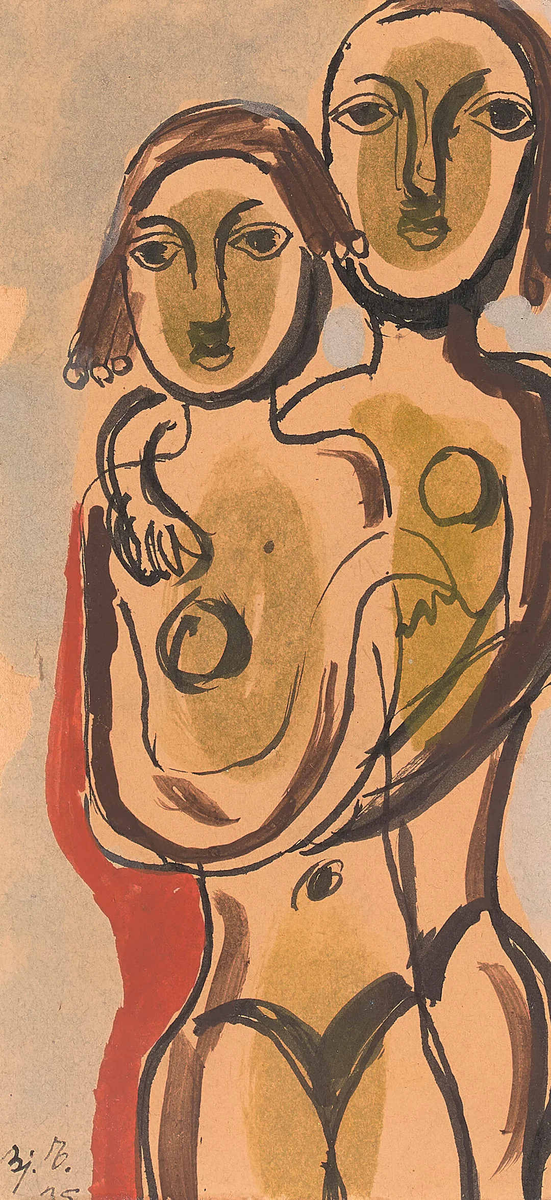 Engebret, Bjarne — Dobbelakt, 1935 — Kunst/Øvrig billedkunst — Blomqvist