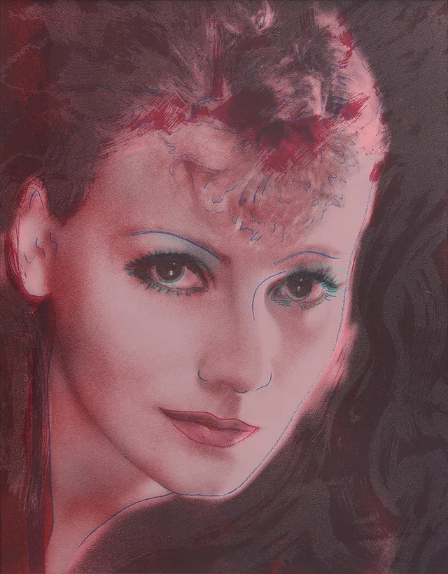 RUPERT JASEN SMITH. (ANDY WARHOL) SERIGRAFI, "NEW AGE", UR MAPPEN GRETA GARBO, SIGNERAD OCH NUMRERAD 38/125, UTGIVEN 1988.
