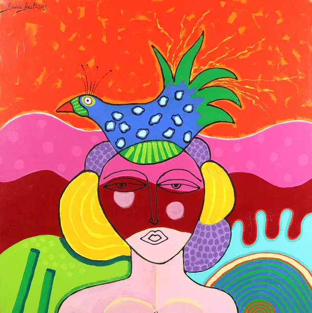 BENNO ARZT. Oljemålning på duk. "A Womans mind". Signerad och daterad 2009.