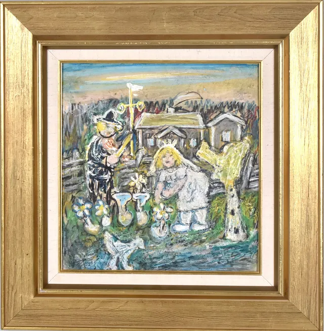 HANS ÅNGSÄTER. Olja på pannå.
