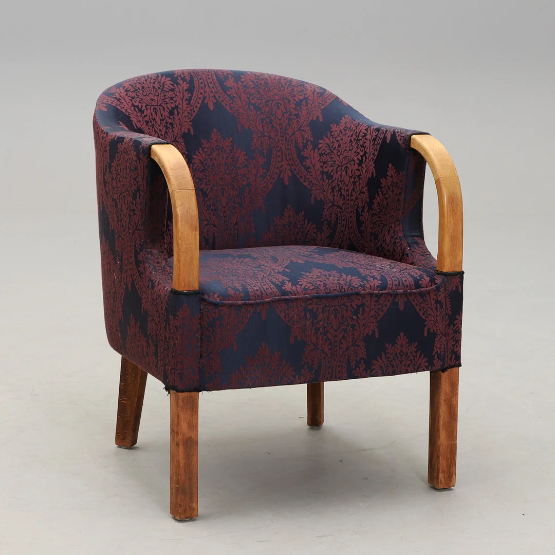 KAY FISKER. Fåtölj, funkis, 1930/40-tal. — Armchairs & Chairs — Crafoord Auktioner Malmö