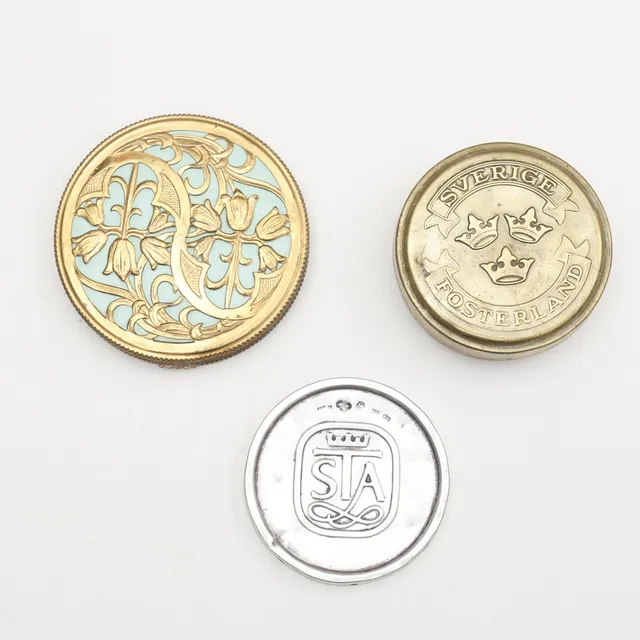 DOSOR/LOCK, silver/metall , 3 delar.