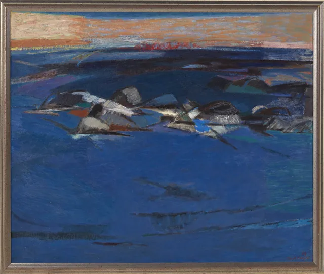 Nesjar, Carl — "Holmer på havspeil" 1954