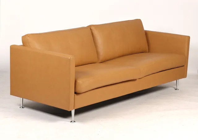 Mogens Hansen. Sofa, model '981' in cognac-colored leather