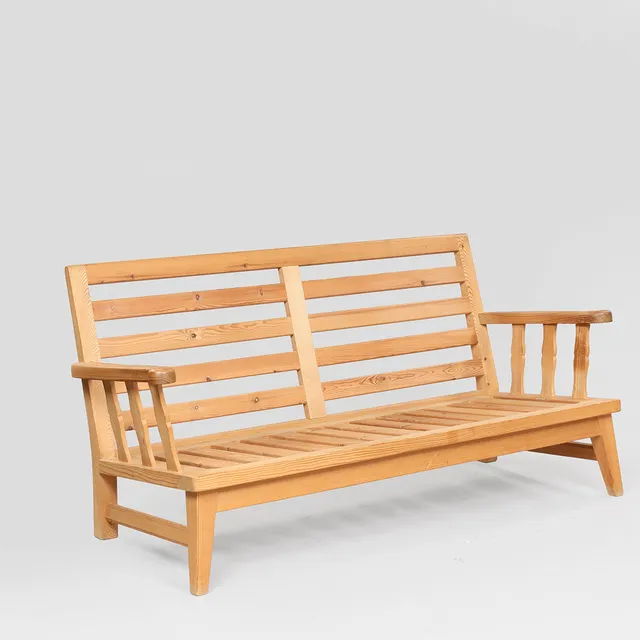 RAGNVALD LEHONARD KROGENÆS. Bænk/to-personers sofa af massivt fyrretræ, Krogenäs Furniture, Norge, 1900-tallets anden halvdel.