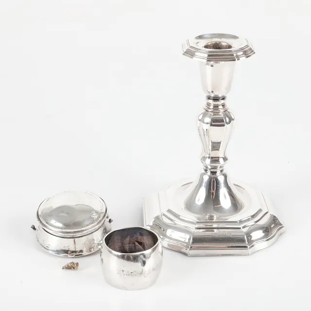 LJUSSTAKE M. M, 3 delar, silver.