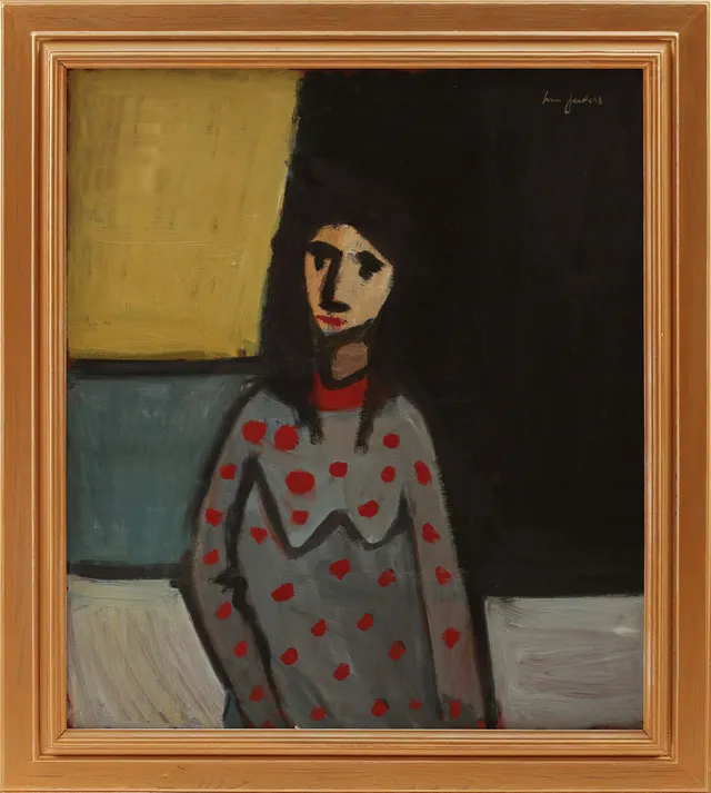 IVAN JORDELL. "Zigenerska", olja på pannå, sign.