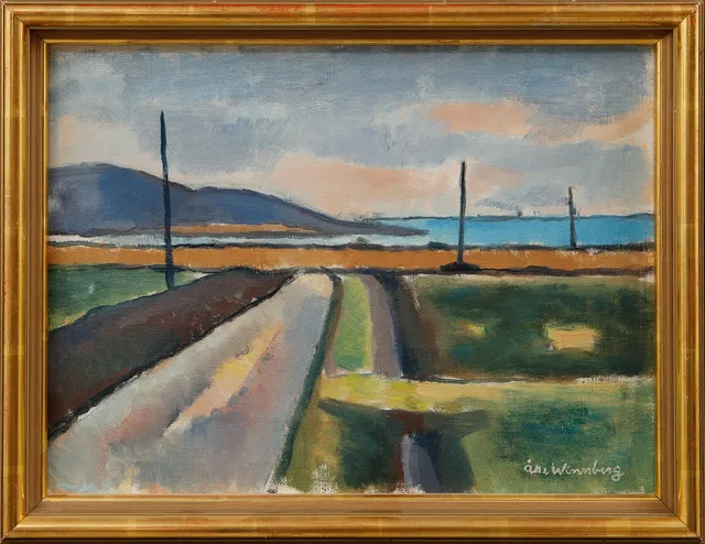 ÅKE WINNBERG. Kustlandskap, olja på duk, signerad.