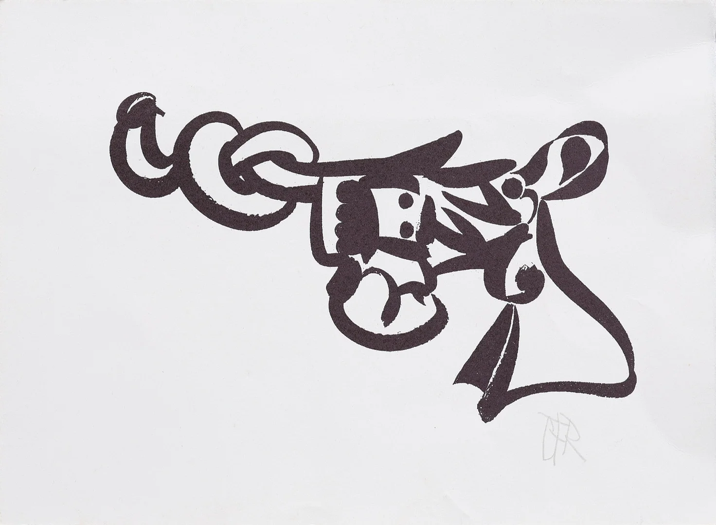 CARL FREDRIK REUTERSWÄRD. SERIGRAFI, NON-VIOLENCE, MONOGRAMSIGNERAD, ONUMRERAD. — Engravings & Prints — Crafoord Auktioner Lund