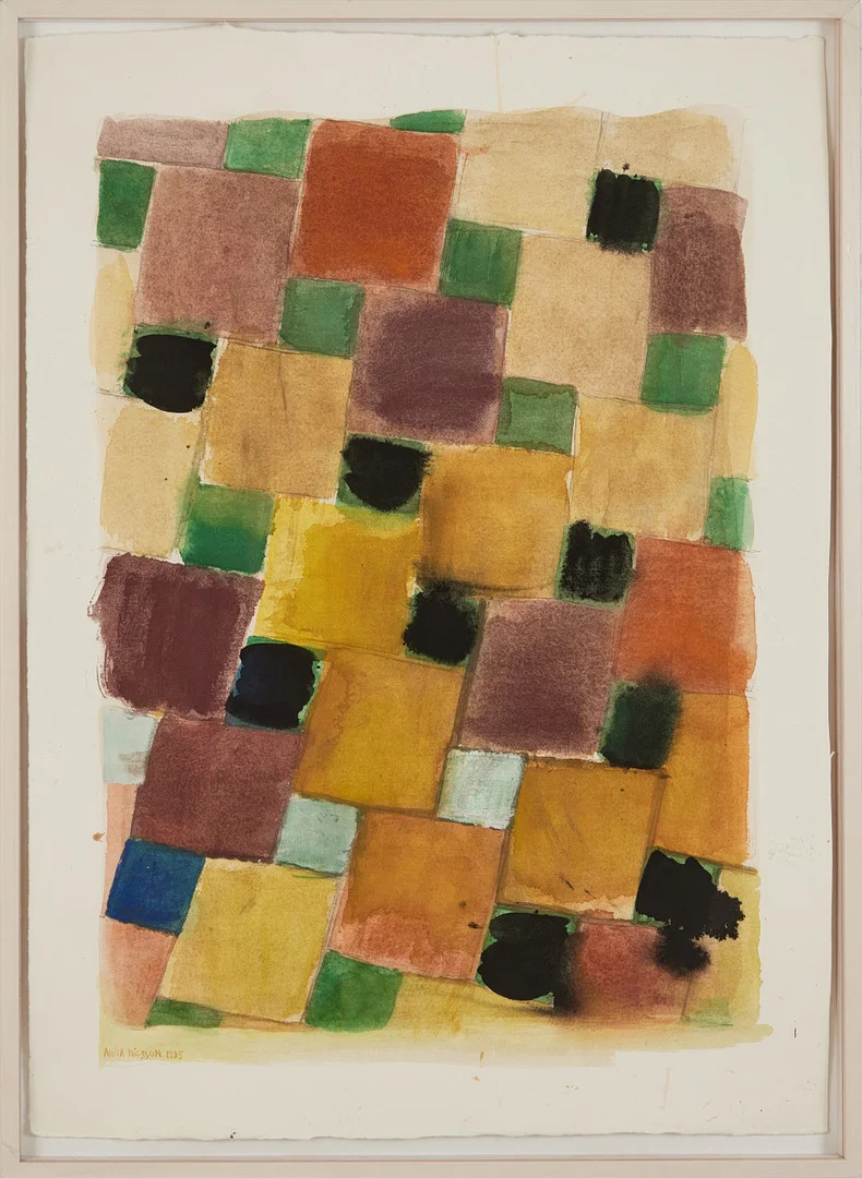 ANITA NILSSON BILLGREN (FÖDD 1942). Rutor, akvarell. — Paintings — Stockholms Auktionsverk Magasin 5