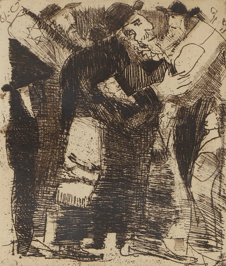 LENNART ROSENSOHN. Präster, etsning, signerad med dedikation. — Engravings & Prints — Helsingborgs Auktionskammare