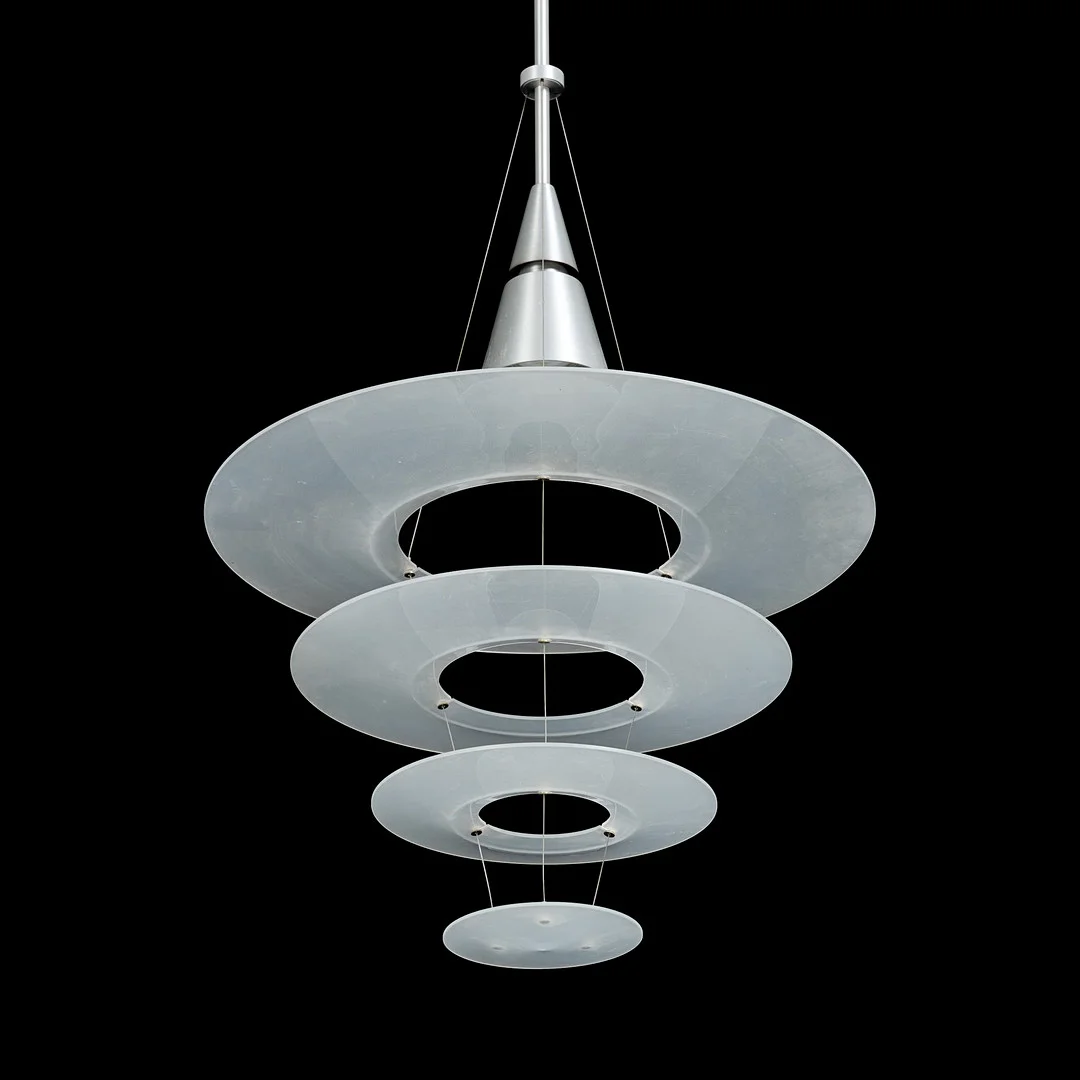 SHOICHI UCHIYAMA. TAKLAMPA, Enigma, Louis Poulsen, matterat glas, etikettmärkt. — Ceiling lights — Stockholms Auktionsverk Sickla