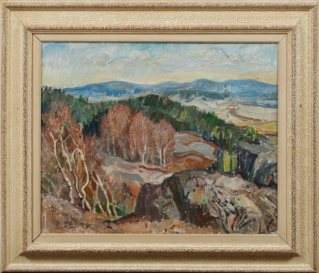 HUGO LEPIK. Landskap, olja på duk, signerad. — Paintings — Göteborgs Auktionsverk
