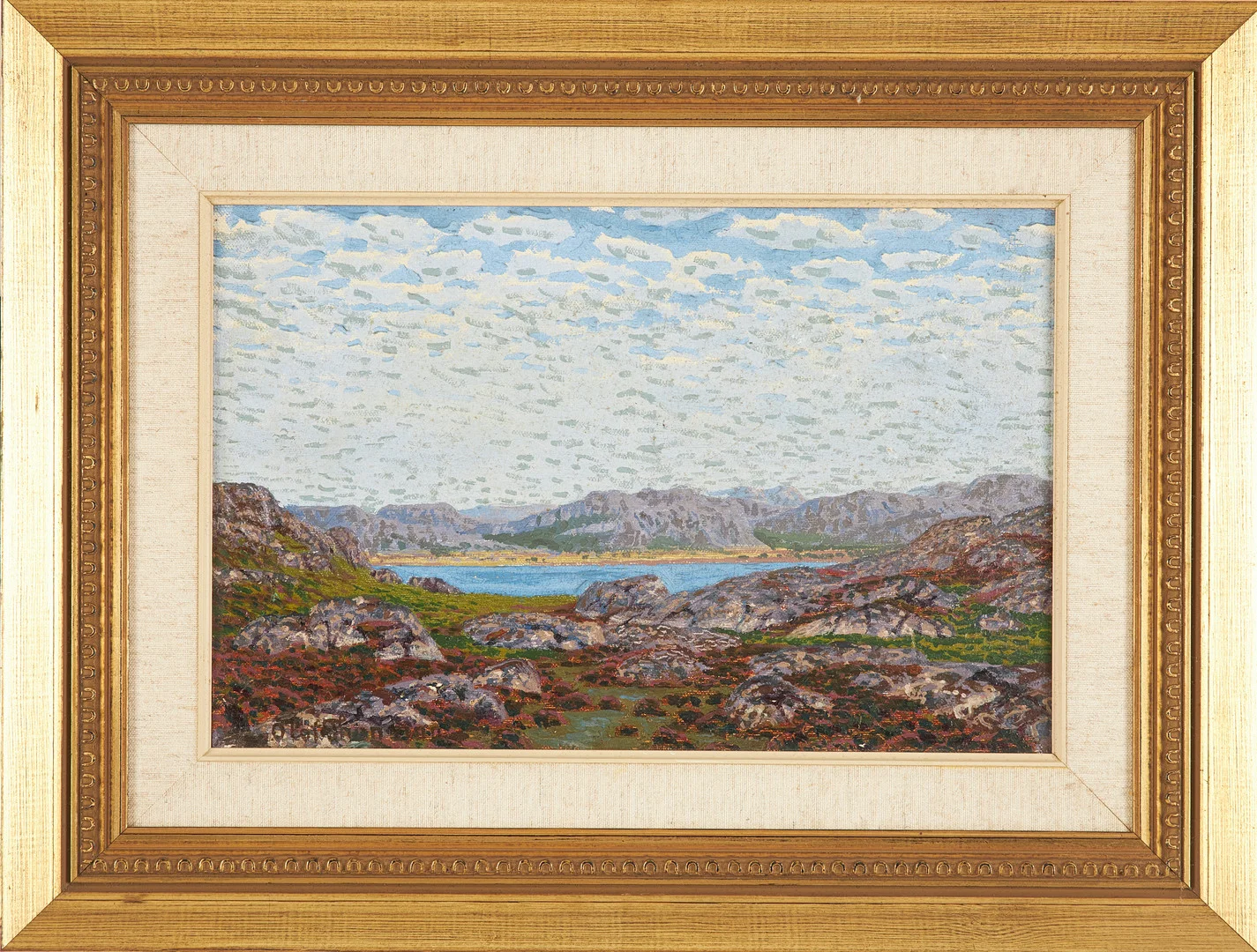 OLOF THUNMAN (1879-1944). Landskap, olja på pannå, signerad. — Paintings — Stockholms Auktionsverk Sickla