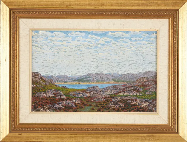 OLOF THUNMAN (1879-1944). Landskap, olja på pannå, signerad.