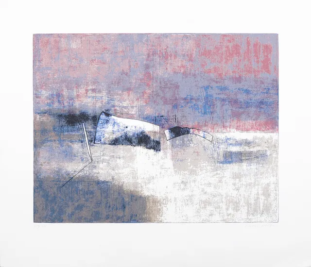 ANDERS ÖSTERLIN. Komposition, färgserigrafi nr 304/330, signerad.