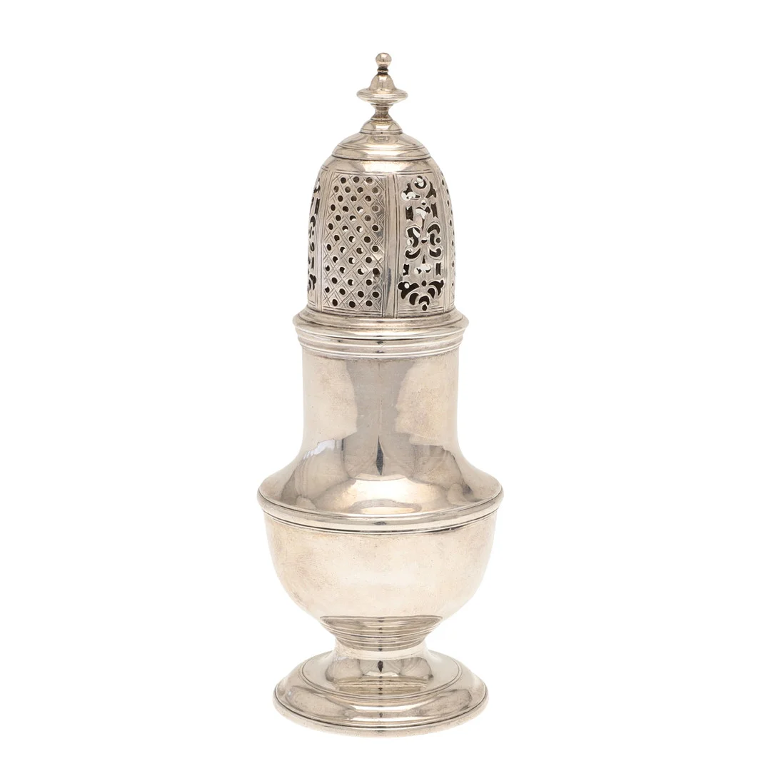 A GEORGE II SILVER SUGAR CASTER. — Silver — Lawrences Auctioneers