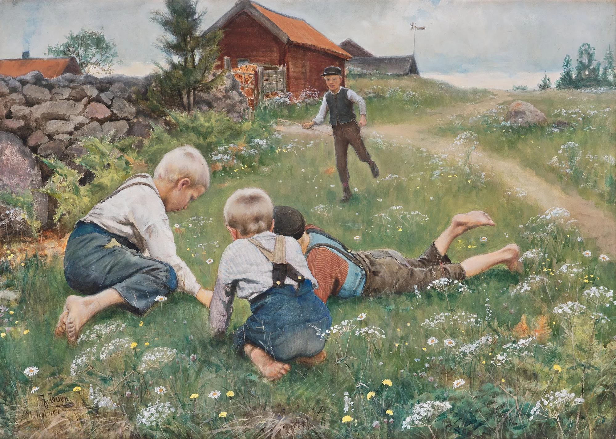 Johan Tirén, "Lekande pojkar". — Bukowskis