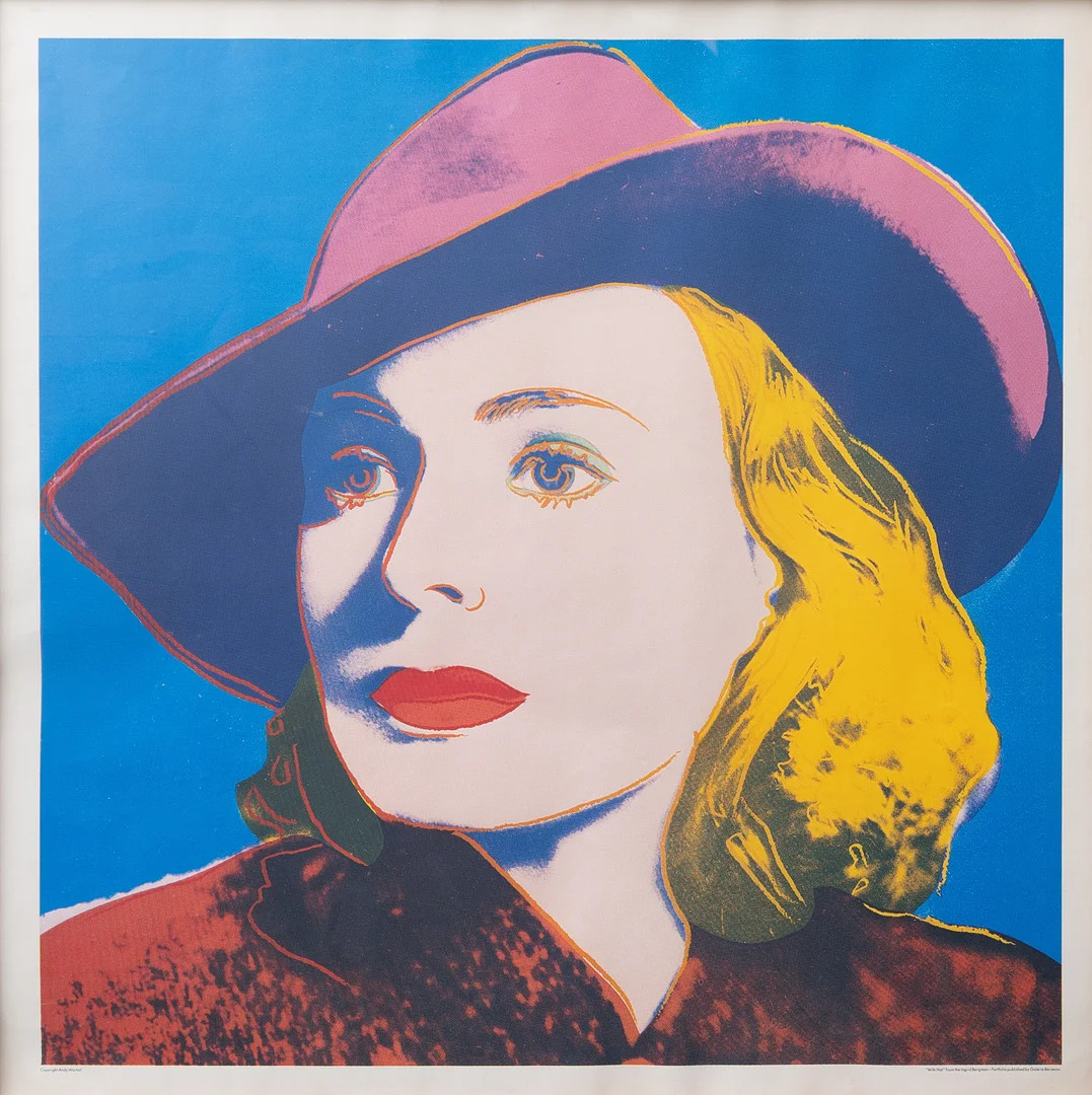 ANDY WARHOL. EFTER. Ingrid Bergman, "With Hat", offsettryck, osignerad. — Engravings & Prints — Garpenhus Auktioner