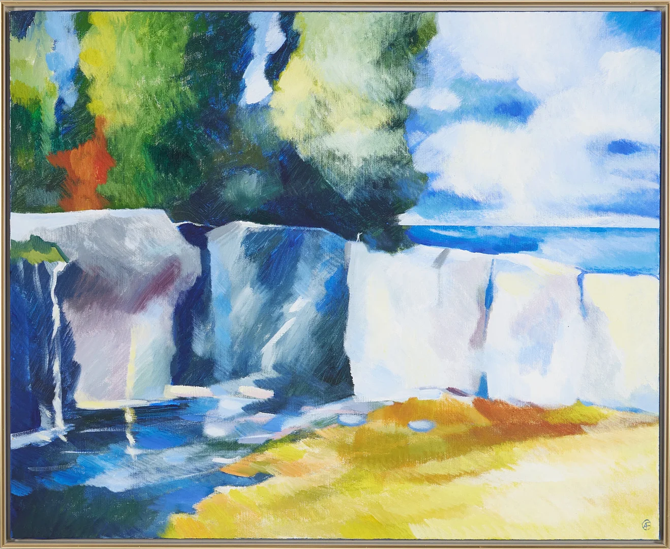 ANITA FRÖDING. "Skyddande berg". — Paintings — Stockholms Auktionsverk Magasin 5