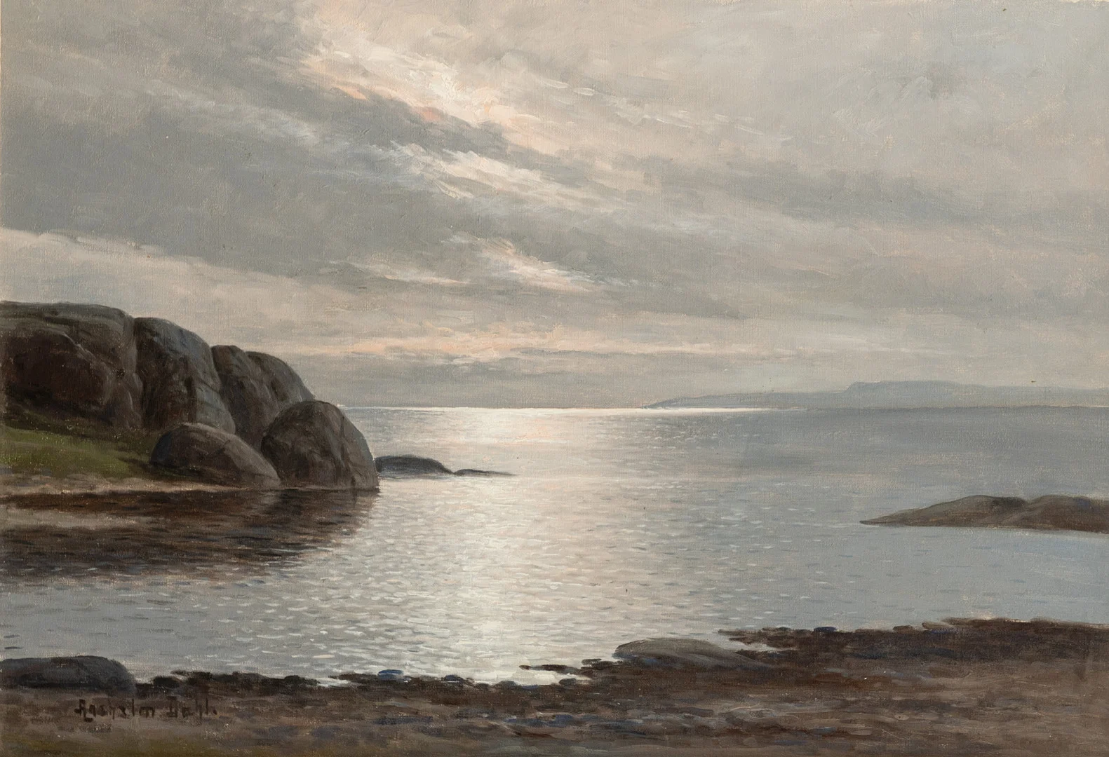 ANSHELM DAHL (1897-1964). Küste im Mondlicht. — Paintings — Stockholms Auktionsverk Hamburg
