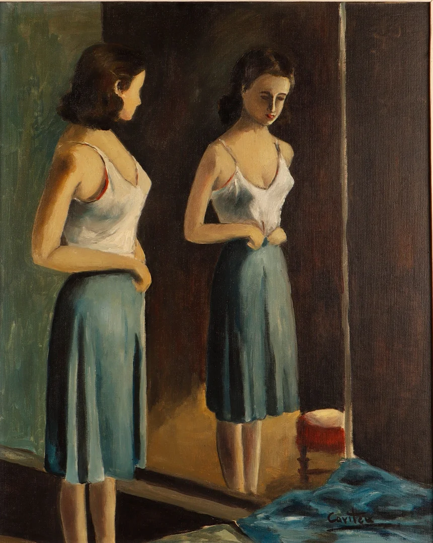JOSEP SOLÉ CARITEU. Una joven. — Paintings — Barcelona Auctions