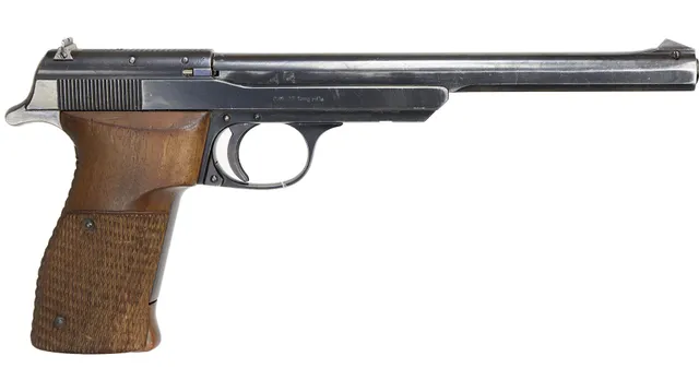 PISTOL, Halvautomatisk, fabrikat Walther Zella Mehlis, modell Olympia, kaliber .22LR, tillv.nr 8424, se-nr SE095769.