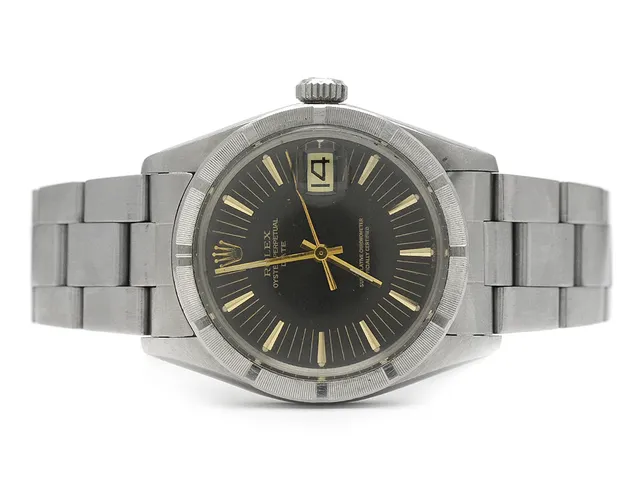 ROLEX, Oyster Perpetual, Date, Chronometer, Ref nr. 1501, Serie nr. 3910382, Cal 1570, Verk nr. D729693, Boett nr. 1501, herrur, 35 mm, stål, automatisk, plexiglas, datum, skadad urtavla, Oysterlänk, viklås, Ref nr. 78350-A/557, ca 1976.
