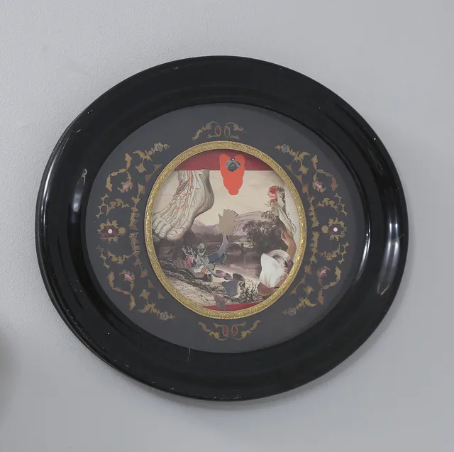 RAGNAR VON HOLTEN. collage, "Gullivers dröm", signerad.
