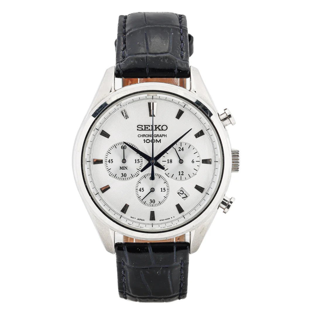 Seiko Chronograph men's steel wristwatch. — Watches and clocks/Men’s watches — Lauritz
