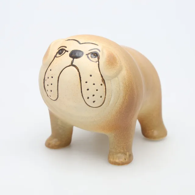 LISA LARSON. FIGURIN, stengods, "Bulldog mini", ur serien "Minikennel", Gustavsberg.