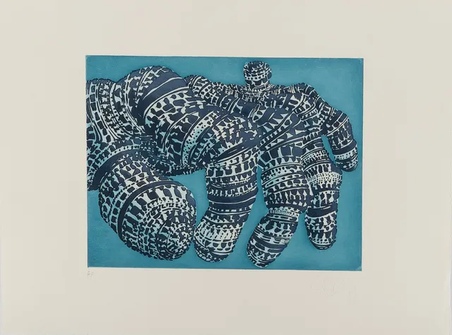 TONY CRAGG (FÖDD 1949). Komposition, färgetsning, oramat blad.