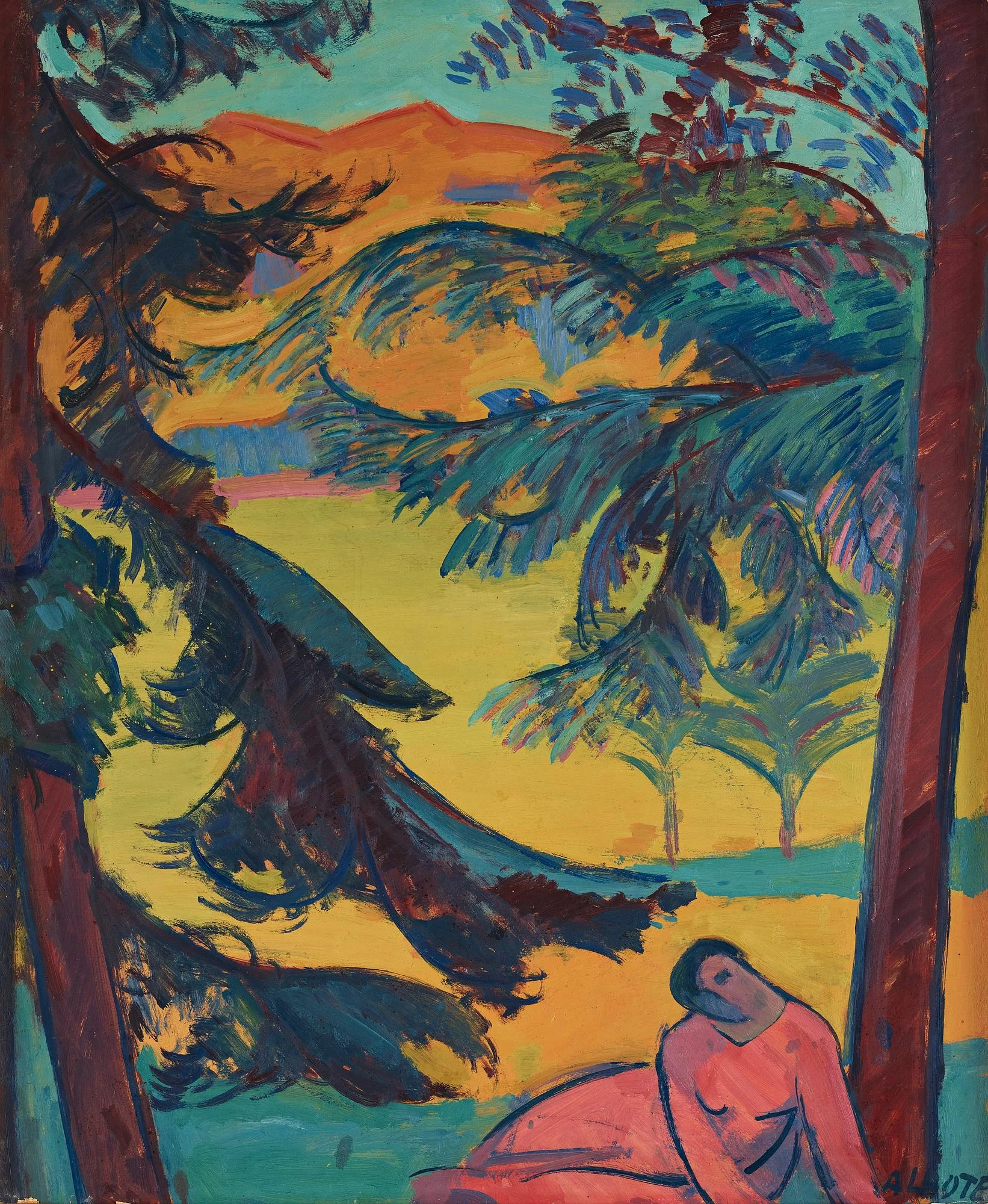 André Lhote, Landskap med kvinna. — Bukowskis