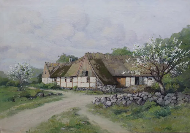 JEAN ROSENGREN. olja på duk, skånegård.