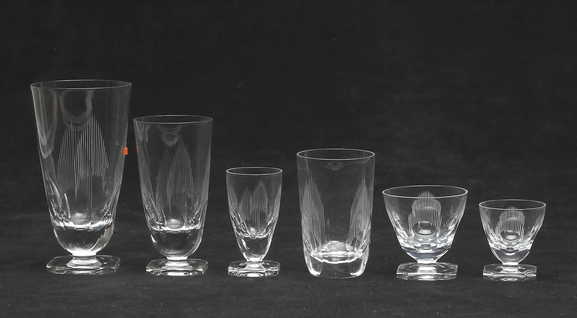GLASSERVIS, 71 delar, 1900-talets mitt. — Tableware — Gomér & Andersson Linköping