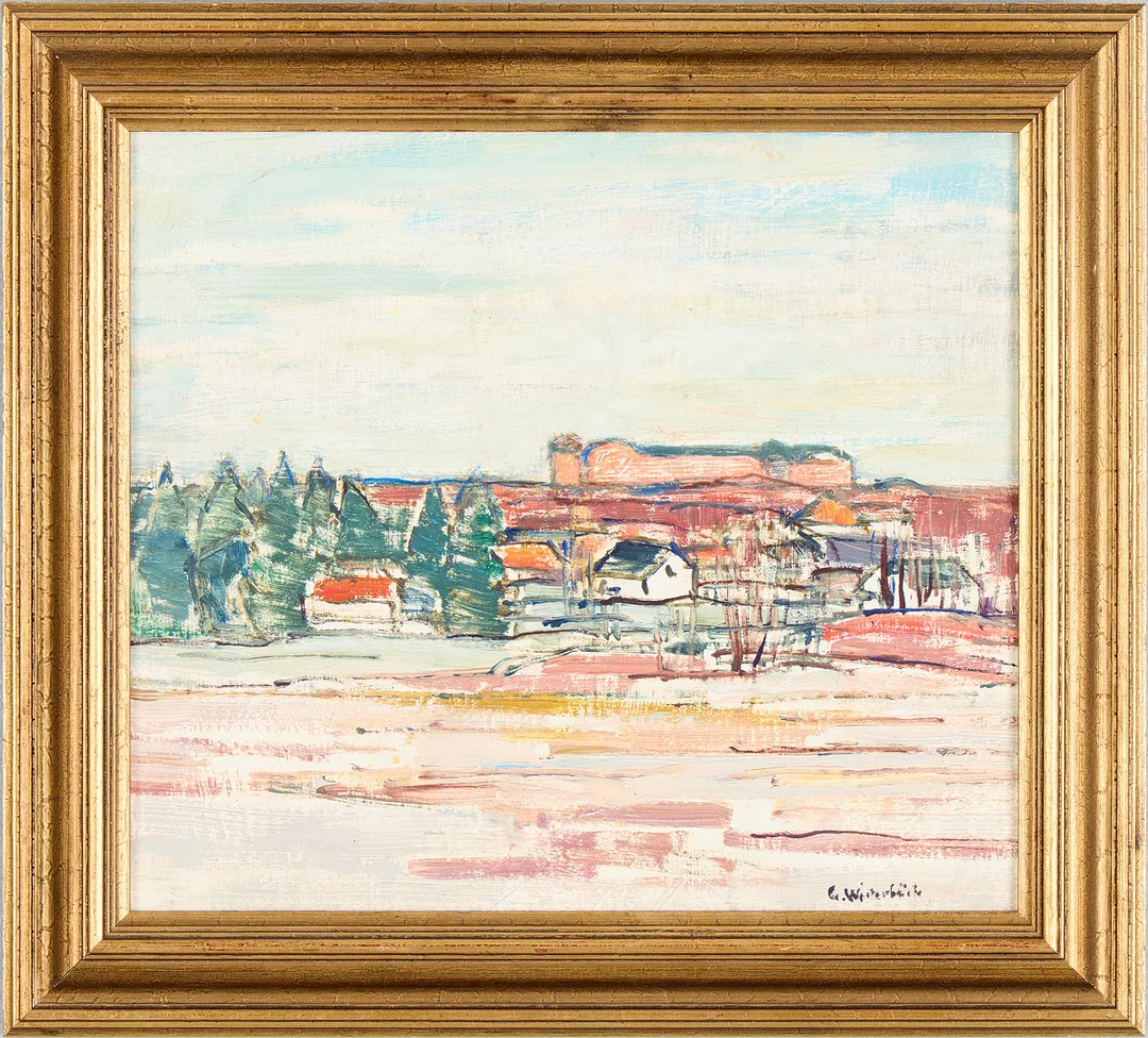 GUSTEN WIDERBÄCK. Uppsala slott. — Paintings — Uppsala Auktionskammare