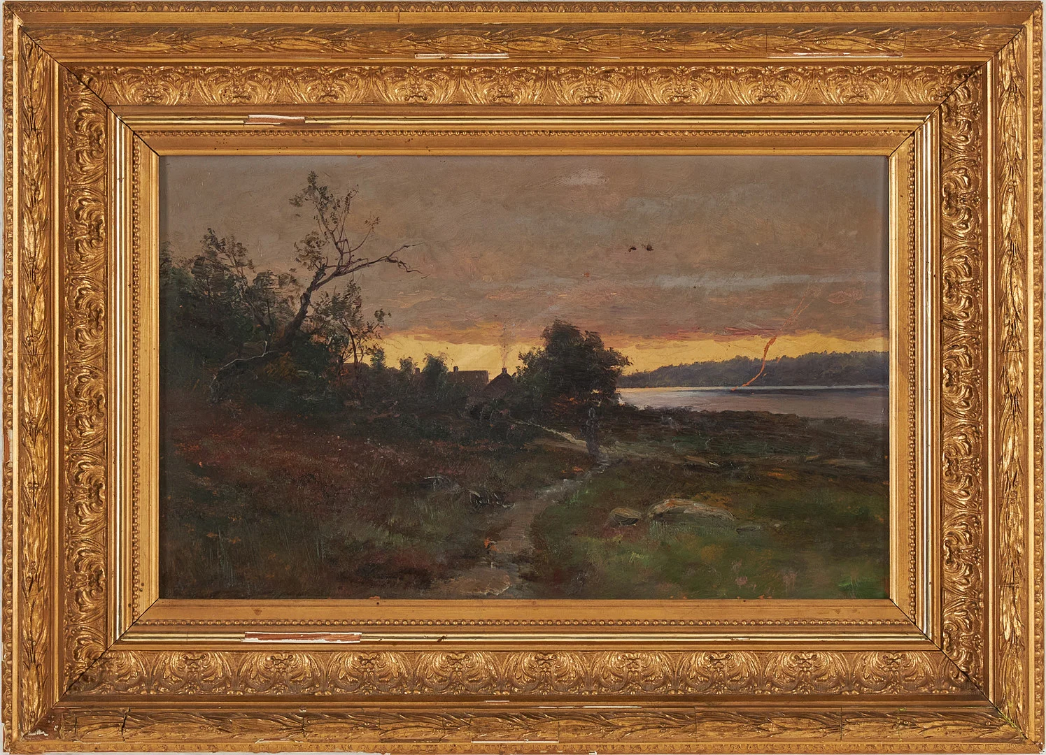 KONRAD SIMONSSON (1843-1911). "Mulen sommarafton, Östergötland". — Paintings — Stockholms Auktionsverk Magasin 5
