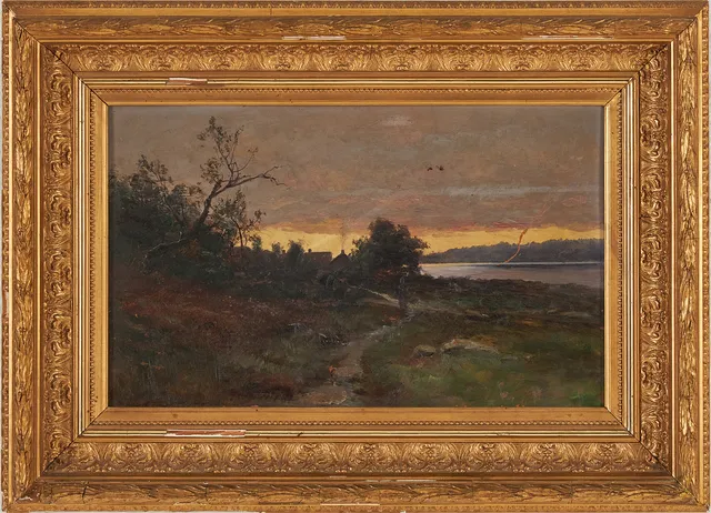 KONRAD SIMONSSON (1843-1911). "Mulen sommarafton, Östergötland".