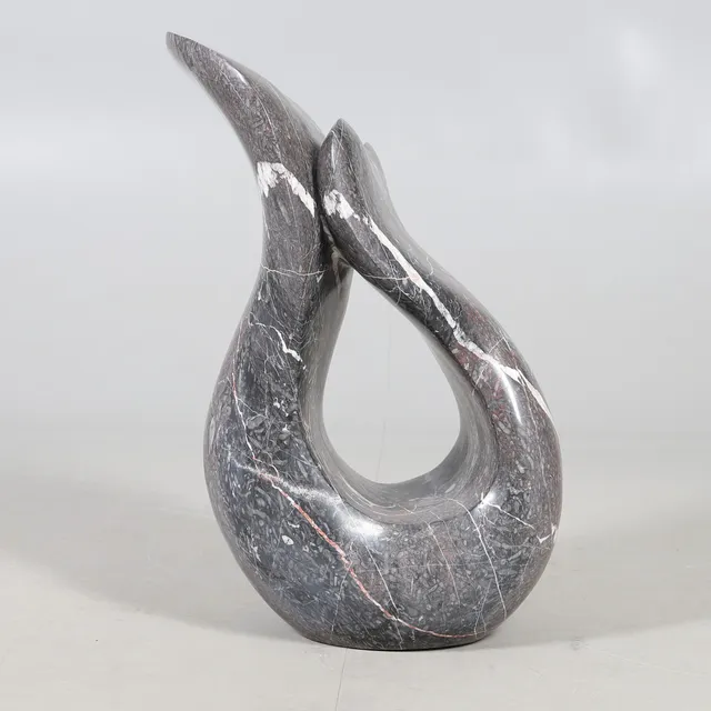 MARIE-NOELLE DAVIS. CONTEMPORARY LARGE MARBLE SCULPTURE - 'DIVING'.
