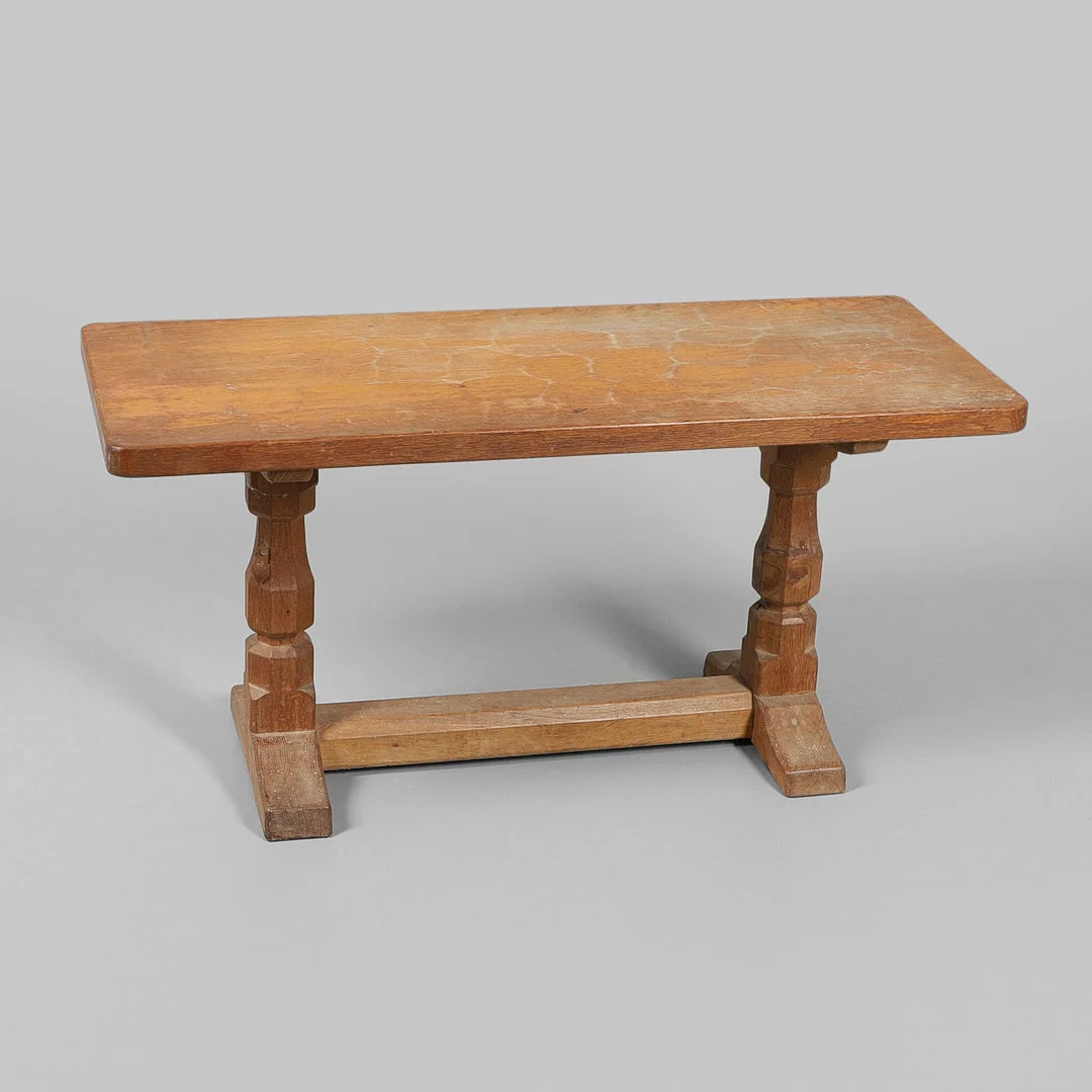 ROBERT THOMPSON OF KILBURN - MOUSEMAN COFFEE TABLE. — Tables — Lawrences Auctioneers