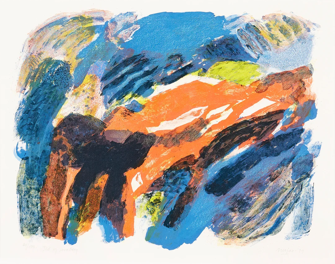 Nesjar, Carl — "Ild og svaberg" 1999 — Kunst/Grafikk — Blomqvist