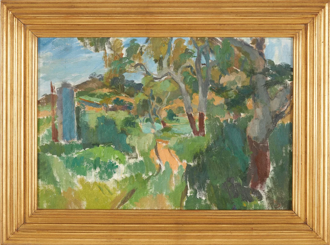 HUGO ZUHR. Korkekar, olja på duk, monogramsignerad. — Paintings — Stockholms Auktionsverk Sickla