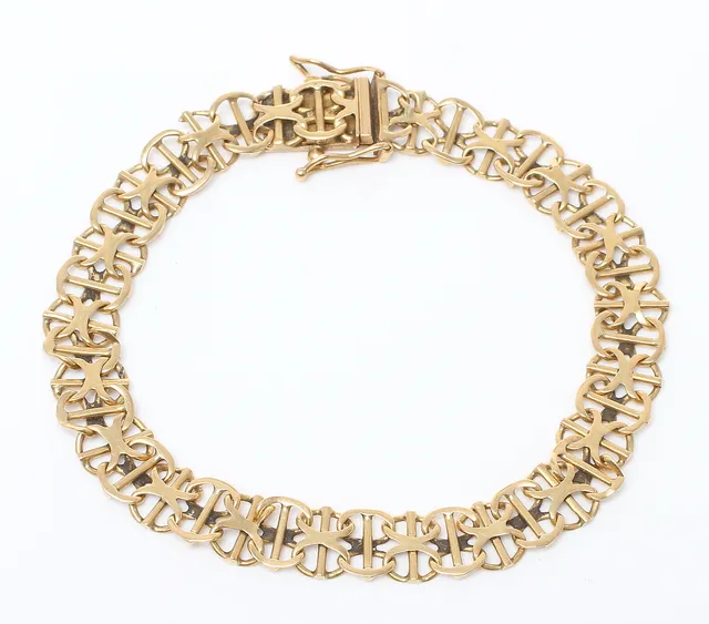 ARMBAND, 18k guld, ÄSA Stockholm 1971. Vikt ca 9,9 gram.