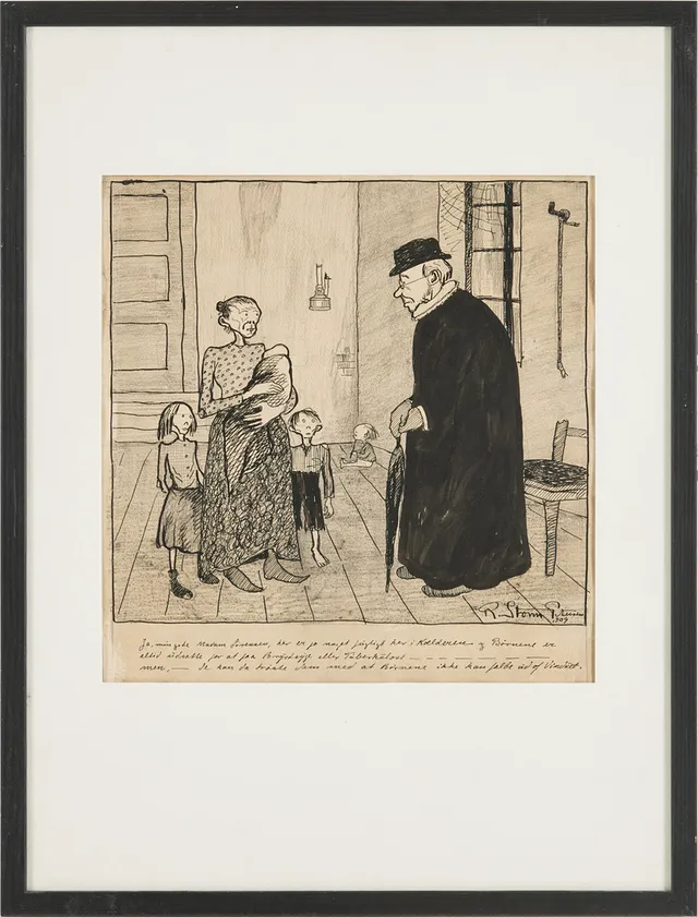 ROBERT STORM PETERSEN (DANMARK 1882-1949. "Ja, min goda Madam Sörensen...".