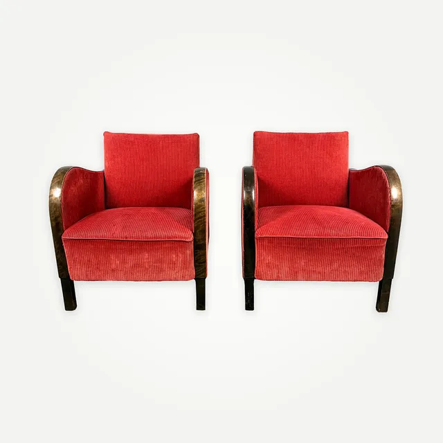 FÅTÖLJER, ett par, art deco, 1940-tal.