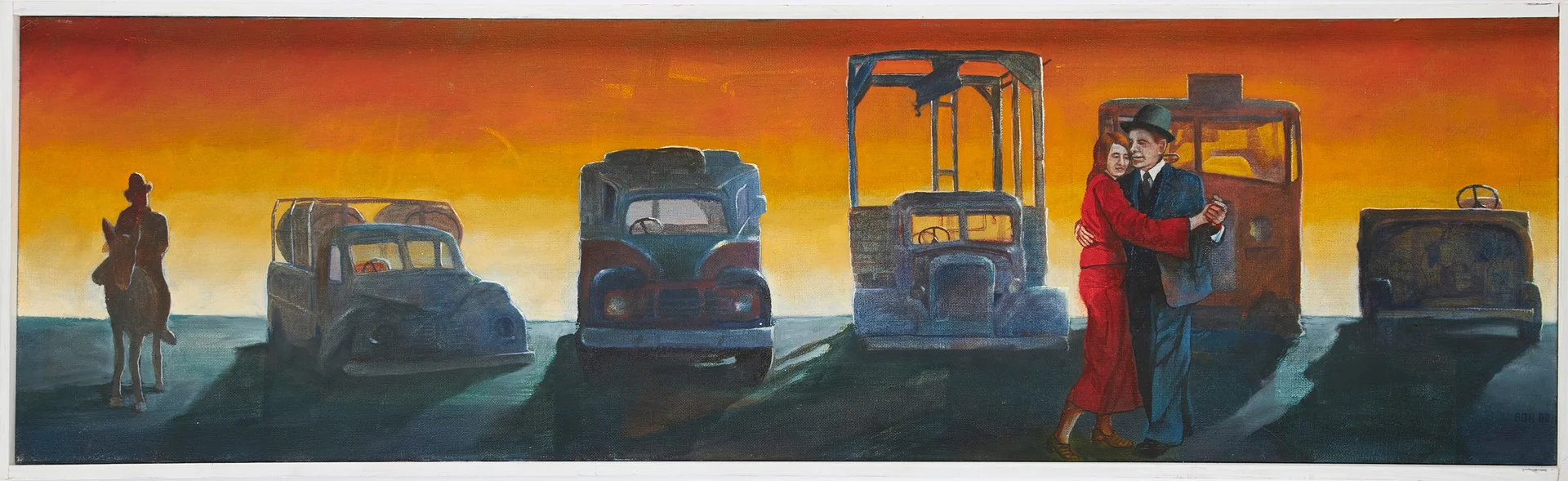 BOB MATSON. "Den sista valsen", olja på duk, signerad Bob, daterad 00. — Paintings — Stockholms Auktionsverk Magasin 5