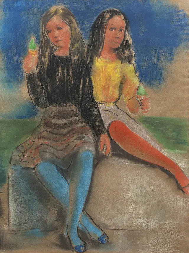 PERE PRUNA. Two girls.