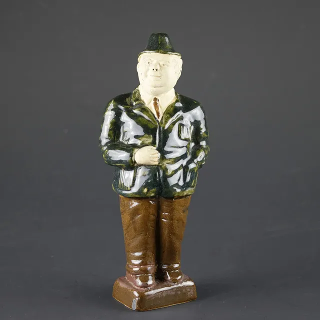 SVEN BOLIN. Figurin, "Edvard Persson", glaserat stengods, Höganäs.